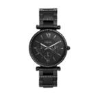 Fossil Carlie Multifunction Black Stainless Steel Watch  Jewelry - Es4543