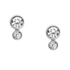 Fossil Glitz Silver-tone Steel Earrings  Jewelry - Jf02526040