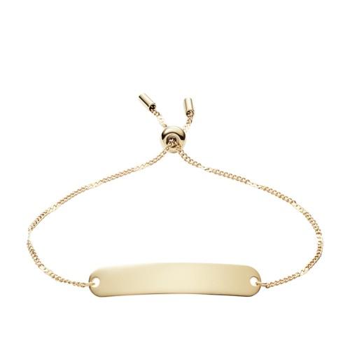 Fossil Plaque Gold-tone Steel Bracelet  Jewelry - Jf02914710