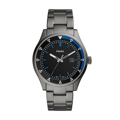 Fossil Belmar Three-hand Date Smoke Stainless Steel Watch  Jewelry - Fs5532