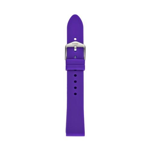 Fossil 18mm Grape Silicone Strap   - S181411