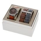 Fossil Editor Three-hand Interchangeable Strap Box Set  Jewelry - Bq2396set