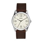 Fossil Ledger Three-hand Brown Leather Watch  Jewelry - Bq2303