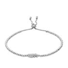Fossil Feather Beaded Silver-tone Bracelet  Jewelry - Ja6933040