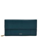Fossil Jori Rfid Flap Clutch  Wallet Indian Teal- Swl1820380