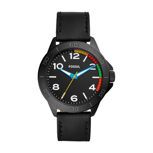 Fossil Modern Century Three-hand Black Leather Watch  Jewelry - Bq2356