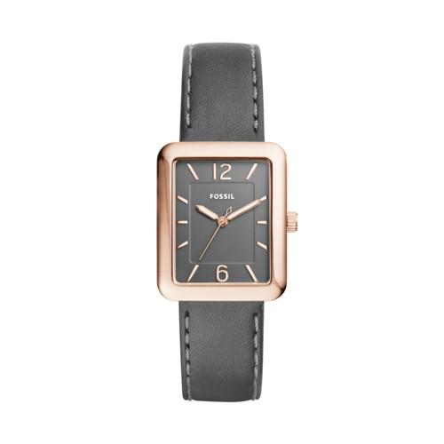 Fossil Atwater Three-hand Gray Leather Watch  Jewelry - Es4245