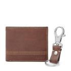 Fossil Kyle Rfid Traveler And Keyfob Gift Set  Wallet Brown- Sml1566200
