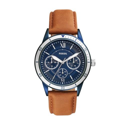 Fossil Flynn Sport Multifuntion Brown Leather Watch  Jewelry - Bq2316