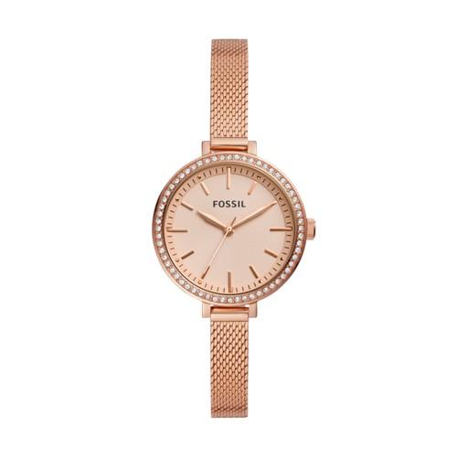 Fossil Classic Minute Three-hand Rose Gold-tone Stainless Steel Watch Jewelry - Bq3456