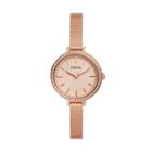 Fossil Classic Minute Three-hand Rose Gold-tone Stainless Steel Watch  Jewelry - Bq3456