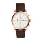 Fossil Commuter Chronograph Java Leather Watch  Jewelry - Fs5476