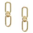 Fossil Link Gold-tone Brass Drop Earrings  Jewelry - Ja6967710