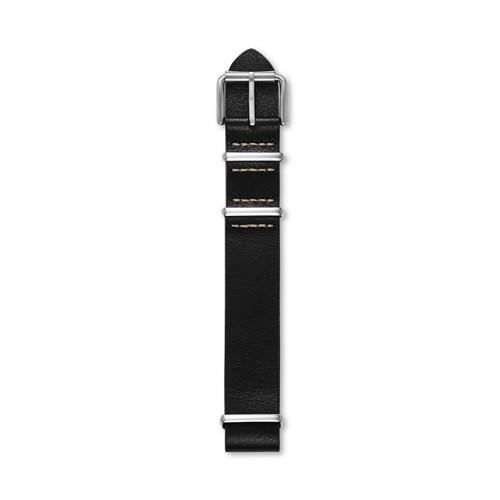 Fossil Defender 20mm Leather Watch Strap - Black Des1017