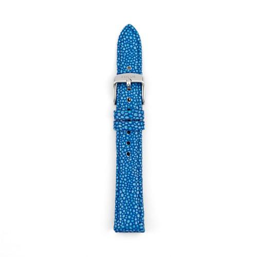 Fossil Leather 16mm Watch Strap - Blue   - S161005