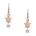 Fossil Star Two-tone Stainless Steel Drop Earrings  Jewelry - Jof00499998