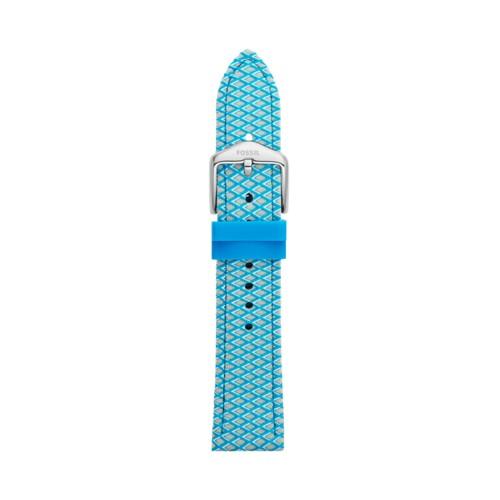 Fossil 20mm Light Blue Silicone Strap   - S201094