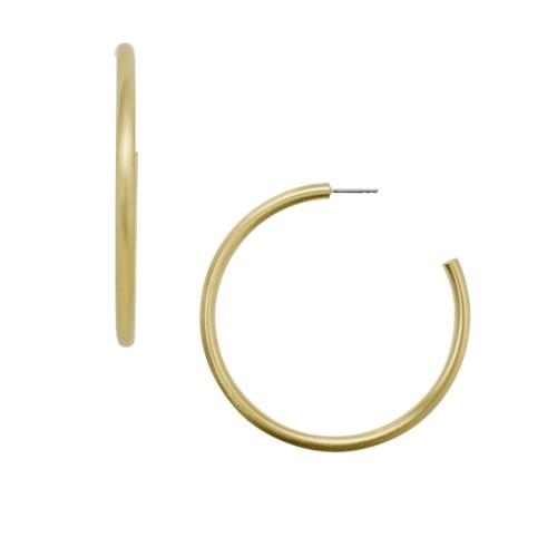 Fossil Gold-tone Brass Hoops  Jewelry - Ja6995710