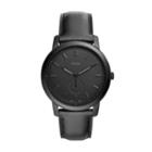 Fossil The Minimalist Two-hand Black Leather Watch  Jewelry - Fs5447