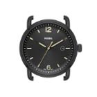 Fossil The Commuter Three-hand Date Black Stainless Steel Watch Case  Jewelry - C221050