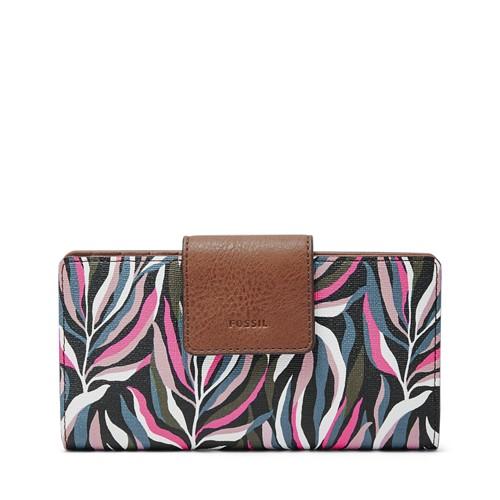 Fossil Emma Rfid Tab Clutch  Wallet Sea Pink- Sl7200517