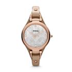 Fossil Georgia Sand Leather Watch Es3151 White