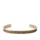 Fossil Textured Antique Gold-tone Stainless Steel Open Cuff  Jewelry - Jf03129715