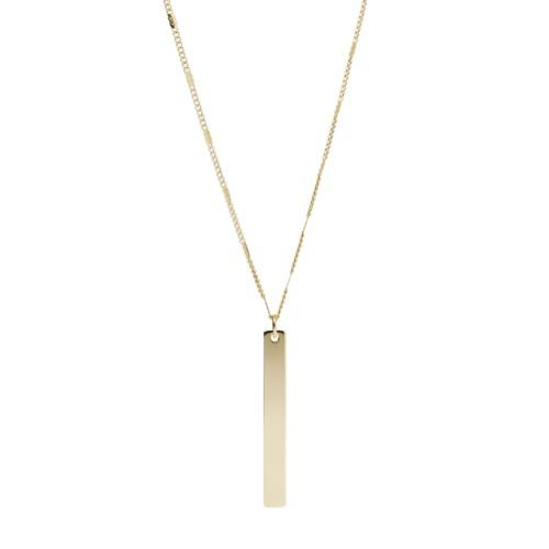 Fossil Bar Gold-tone Stainless Steel Necklace  Jewelry - Jf03153710