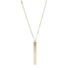Fossil Bar Gold-tone Stainless Steel Necklace  Jewelry - Jf03153710