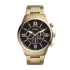 Fossil Flynn Chronograph Gold-tone Stainless Steel Watch  Jewelry - Bq1776ie