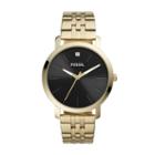 Fossil Lux Luther Three-hand Gold-tone Stainless Steel Watch  Jewelry - Bq2416