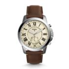 Fossil Refurbished Hybrid Smartwatch - Q Grant Dark Brown Leather  Jewelry - Ftw1118j