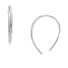 Fossil Sterling Silver Feather Pull-through Earrings Jfs00405040