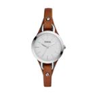 Fossil Classic Minute Three-hand Brown Leather Watch  Jewelry - Bq3029