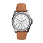 Fossil Janice Multifunction Brown Leather Watch  Jewelry - Bq3347