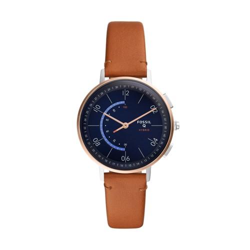 Fossil Hybrid Smartwatch - Q Harper Tan Leather  Jewelry - Ftw5027