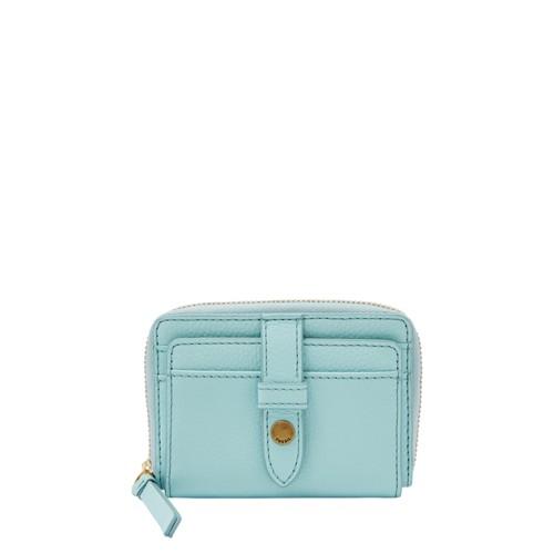 Fossil Fiona Zip Coin  Wallet Aqua Sky- Sl7702375