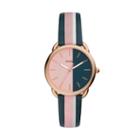 Fossil Tailor Three-hand Multi-colored Leather Watch  Jewelry - Es4492