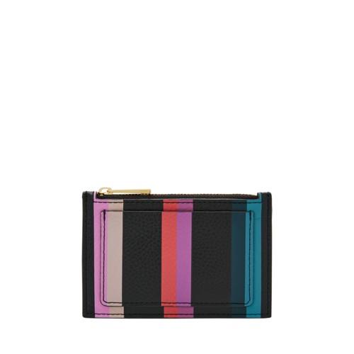 Fossil Shelby Zip Coin  Wallet Blue Multi Stripe- Sl7822425