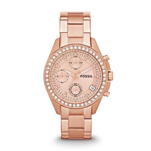 Fossil Decker Chronograph Rose-tone Stainless Steel Watch   - Es3352