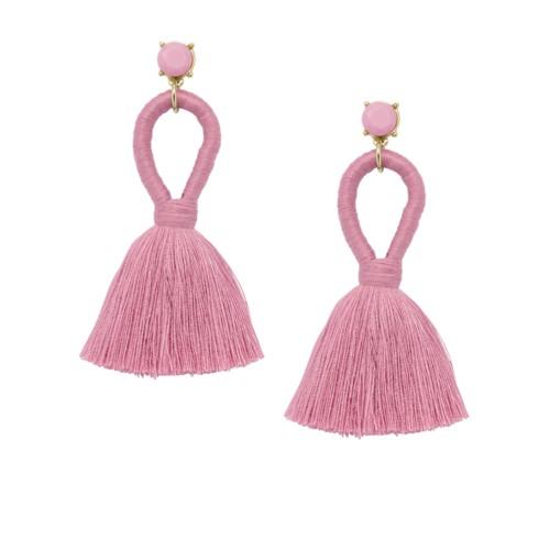 Fossil Wild Rose Brass Fringe Earrings  Jewelry - Ja6953710