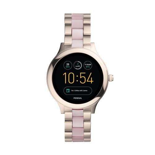 Fossil Gen 3 Smartwatch - Q Venture Pink Stainless Steel And Acetate  Jewelry - Ftw6010