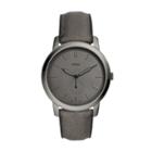 Fossil The Minimalist Two-hand Gray Leather Watch  Jewelry - Fs5445