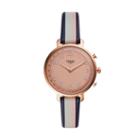 Fossil Hybrid Smartwatch - Cameron Pink Stripe Leather  Jewelry - Ftw5051