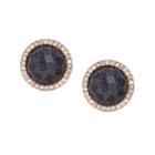 Fossil Shimmer Glass Stone Studs  Jewelry - Jf02497791