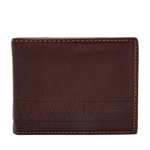 Fossil Lufkin International Traveler  Wallet Dark Brown- Sml1391201