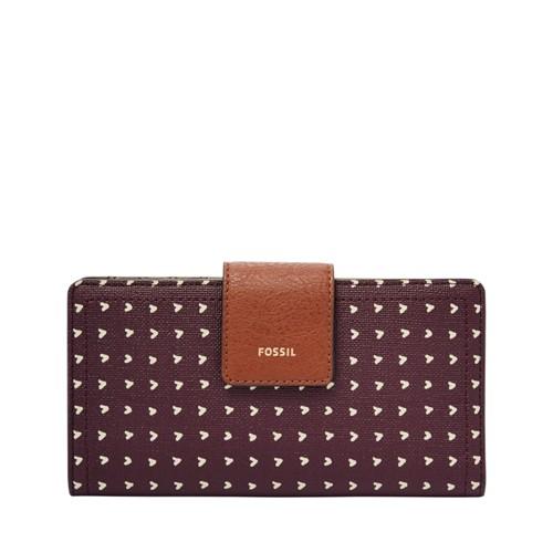 Fossil Logan Rfid Tab Clutch  Wallet Fig- Sl7827503