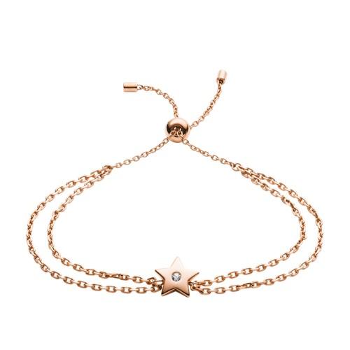 Fossil Star Rose Gold-tone Stainless Steel Bracelet  Jewelry - Jof00515791