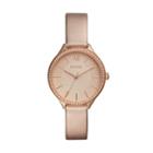 Fossil Suitor Three-hand Tan Polyurethane Watch  Jewelry - Bq3429