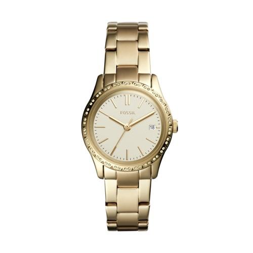 Fossil Adalyn Three-hand Gold-tone Stainless Steel Watch  Jewelry - Bq3375